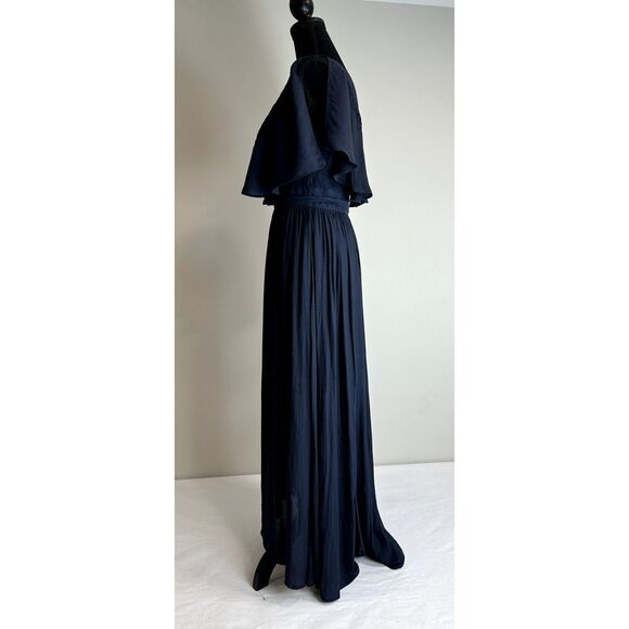 Boho Free People Fiona Maxi Dress Blue Wrap Fairy XS - Picture 5 of 9
